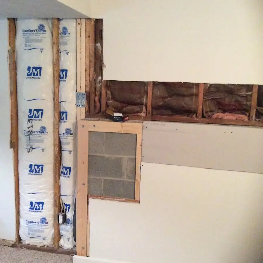 Wall insulation replacement during Contents Cleaning & Restoration in Ballston